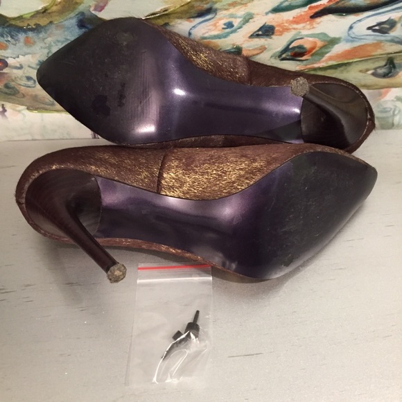 Donald j. Plainer calf hair heels size 10 - Picture 5 of 6